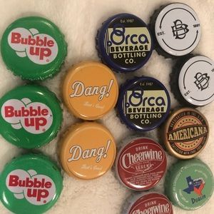 Soda bottle pop tops.